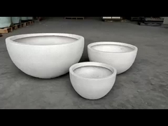 Dondurma Dayanıklı Fiber Clay Planter İç ve Dış Bahçeler için Yumuşak Yüzey