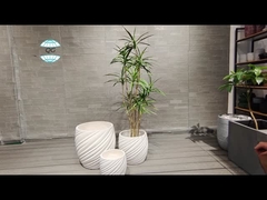 Açık hava Fiber Clay Planter Hafif ağırlıklı Yaşam Süresi 5-6 Yıl Sakla İdrenaj delikleri dahil