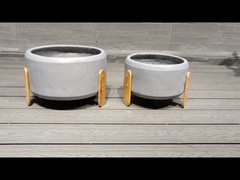 Modern el oyma bitkiler için tasarlanmış el oyma Fiberclay Planter
