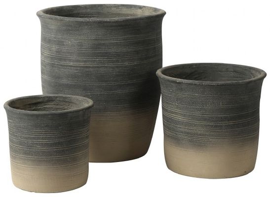 satın al Dışarıdaki yuvarlak çimento ekim çanakları, drenaj delikleri ile donmaya dayanıklı online manufacture