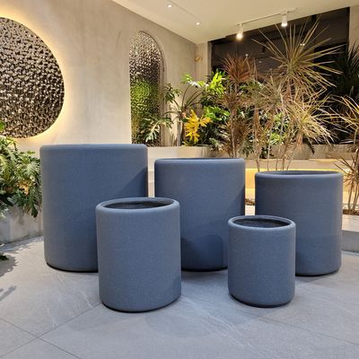 satın al Dayanıklı Fiber Clay Planter Modern Stil ve Düşük Bakımlı Bahçecilik İçin Drenaj Delikleri online manufacture