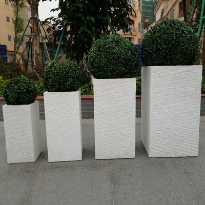 satın al Kapalı Dışarı Fiber Clay Çiçek Pot Hafif Ağırlık Fiber Clay Plant Box For Garden online manufacture