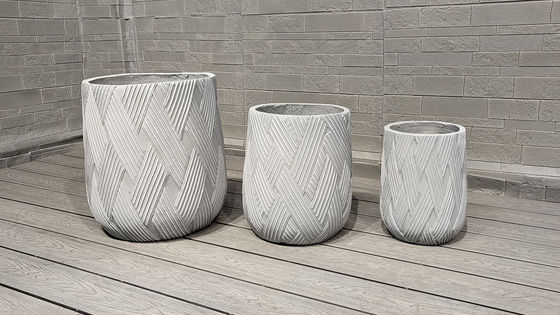 satın al 7-8 Yıllık Yaşam Süresi Otel Bahçesi Ev Dekorasyonu Parçası için Kapalı Fiber Clay Planter online manufacture