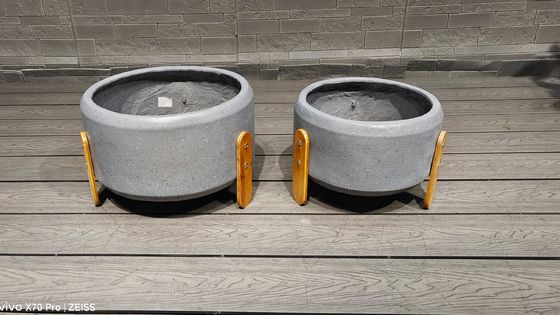 satın al Modern el oyma bitkiler için tasarlanmış el oyma Fiberclay Planter online manufacture