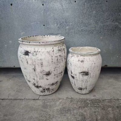 satın al Fabrika Malzemeleri Minimalist Vintage Kil Çiçek Çömlekleri Ev Bahçesi Fiber Malzemesi İçin Dışarıda Ekim Dekoru online manufacture
