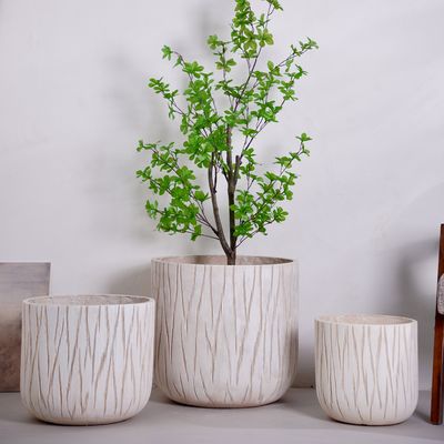 satın al Fabrika Malzemeleri Sıcak Satış Ev Dekoru Fiber Clay Pots Bahçe Bitkileri Çiçekli Çömlekler Ev Dekoru için Kaliteli Bitkiyatçılar ve Çiçekli Çömlekler online manufacture