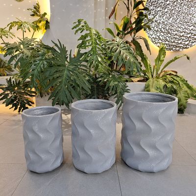 55 Pound Fiber-Clay Planter Soğuya dayanıklı Ağır görevli ve uzun ömürlü