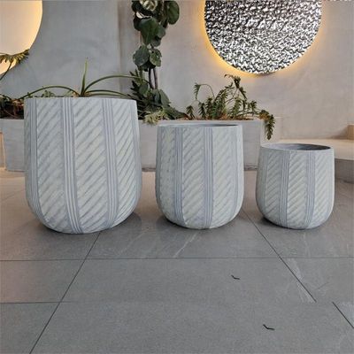 Modern el oyma tasarımı ile su geçirmez ve ateş geçirmez kil lif çiçek ekicileri