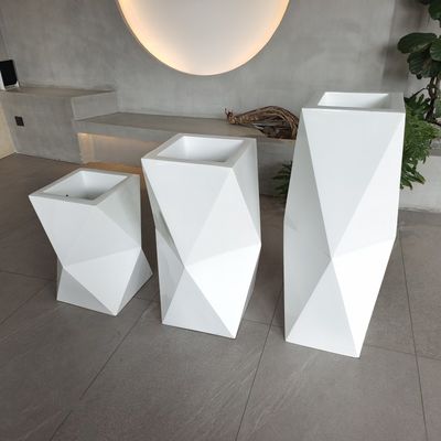 Fiberglass reçine çiçek kapı kutusu Büyük Boyutlu Alışveriş Çiçek dikme kutusu