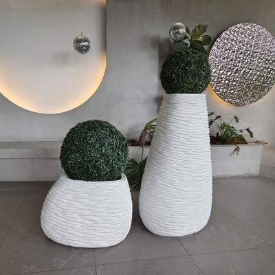 Bahçe İç ve Dış Dekorasyonları için Fiberglass Büyük reçine GRP Planter Kutusu
