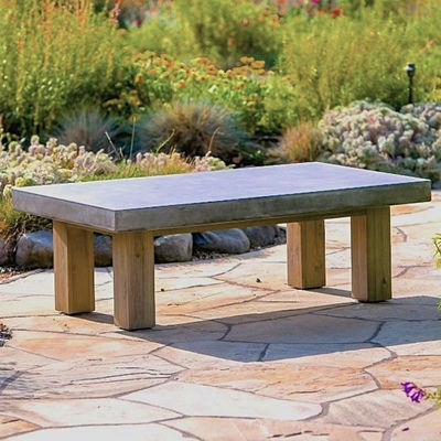 Dış Kullanım için Beton Patio Mobilyaları Büyük Ev Beton GRC Masa Koltukları