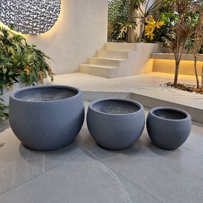 Ateş geçirmez Fiber Clay Planter Bahçe için Donlara dayanıklı