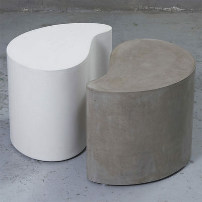 Beyaz Gri Modern Beton Açık Yemek Salonu Masa GRC Bahçe Masa