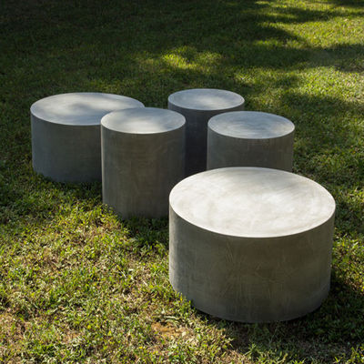 Çevre Yuvarlak GRC Beton Masa Oturma Sandalye Bench Dış İç