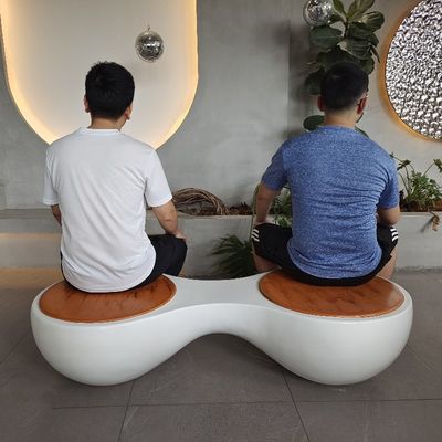 Beyaz cam lif mobilya seti Büyük hafif cam lif masa oturma yeri