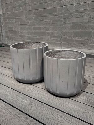 Çöplükli Elle Oymalı Fiber Clay Planter