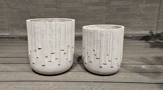 Çevre merkez parçaları için özel olarak yapılmış el oyma bitirme lif çimento kavanozu