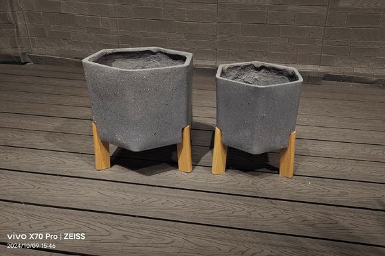 7-8 Yıl İçeride Yaşam Süresi ve Rombus Tasarımı ile Özel Fiber Clay Planter