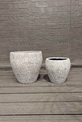 Özel Yapı Fiber Clay Planter Modern ve Hava Duruma Sabit Bahçeler için