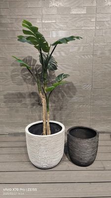 Elle oyulmuş Fiber Cement Pot Dondurma Dayanıklı ve Çok Fonksiyonlu Dönüştürme