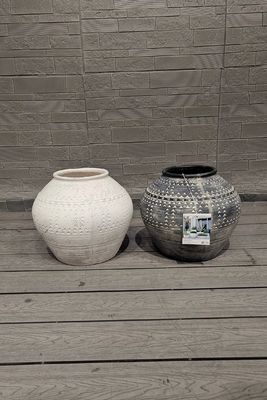 Yuvarlak Takviyeli Kil Saksı Bahçe İhtiyaçlarınız İçin Dayanıklı ve İşlevsel