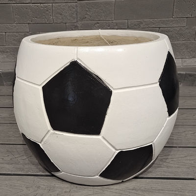 Futbol Topu Tasarımı Sportif Konik Küresel Fiber Clay Planter Hafif Kalıcı